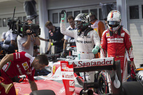 Sebastian Vettel y Nico Rosberg acaban la clasificación