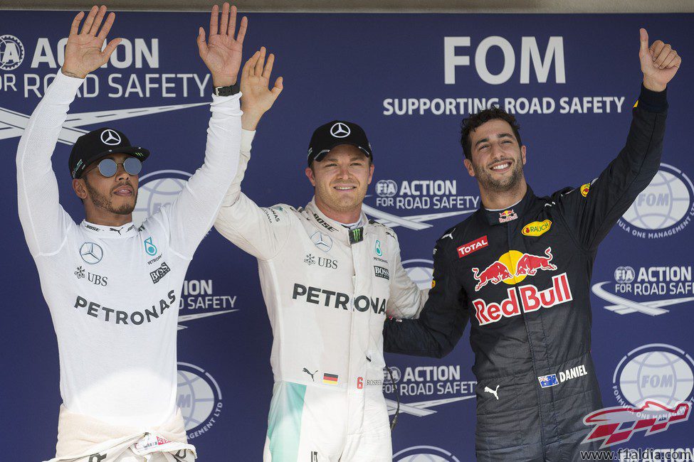 Rosberg, Hamilton y Ricciardo vuelan en el Hungaroring