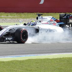 Pasada de frenada de Felipe Massa en Alemania