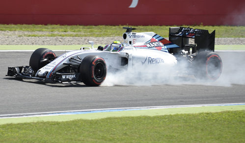 Pasada de frenada de Felipe Massa en Alemania