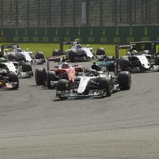 Nico Rosberg mantuvo la pole en la salida del GP de Bélgica 2016
