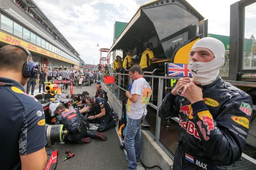 Max Verstappen espera a que pase la bandera roja