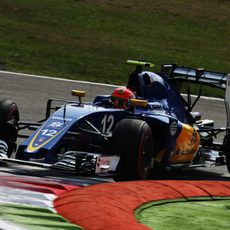 Felipe Nasr exprime su Sauber en Monza
