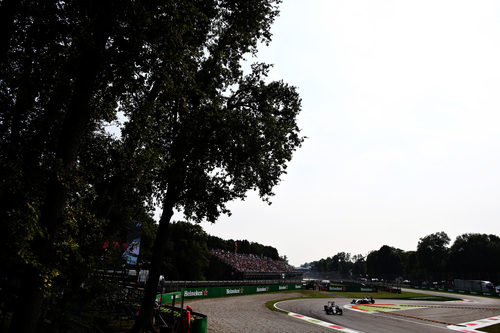 Primera chicane del trazado de Monza