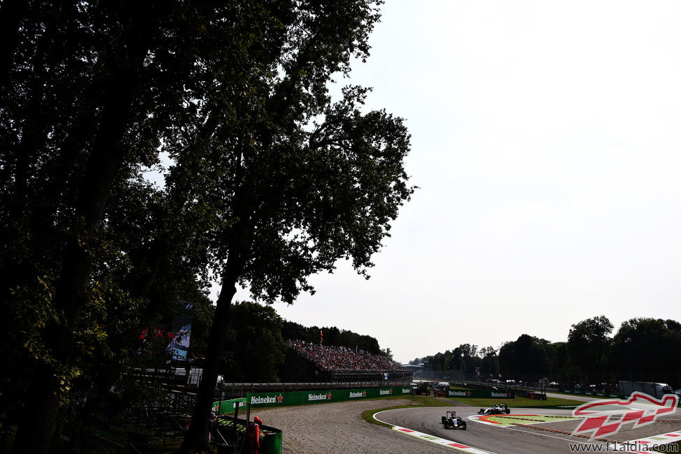 Primera chicane del trazado de Monza