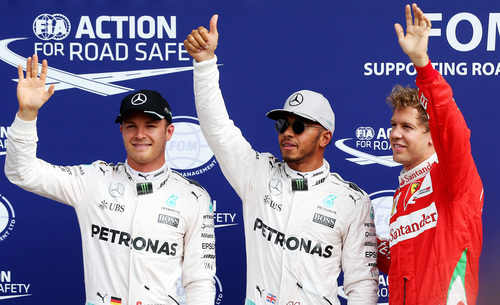 Alegría de Hamilton, Rosberg y Vettel en Monza