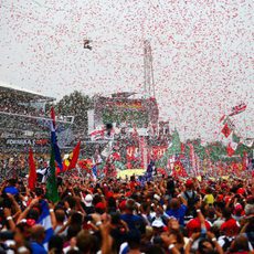Monza es una fiesta durante la celebración del podio