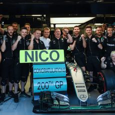 Nico Rosberg cumple 200 carreras en Singapur