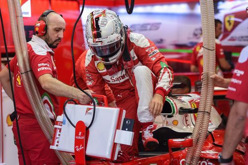Sebastian Vettel se sube al Ferrari