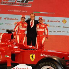 Alonso, Montezemolo y Massa