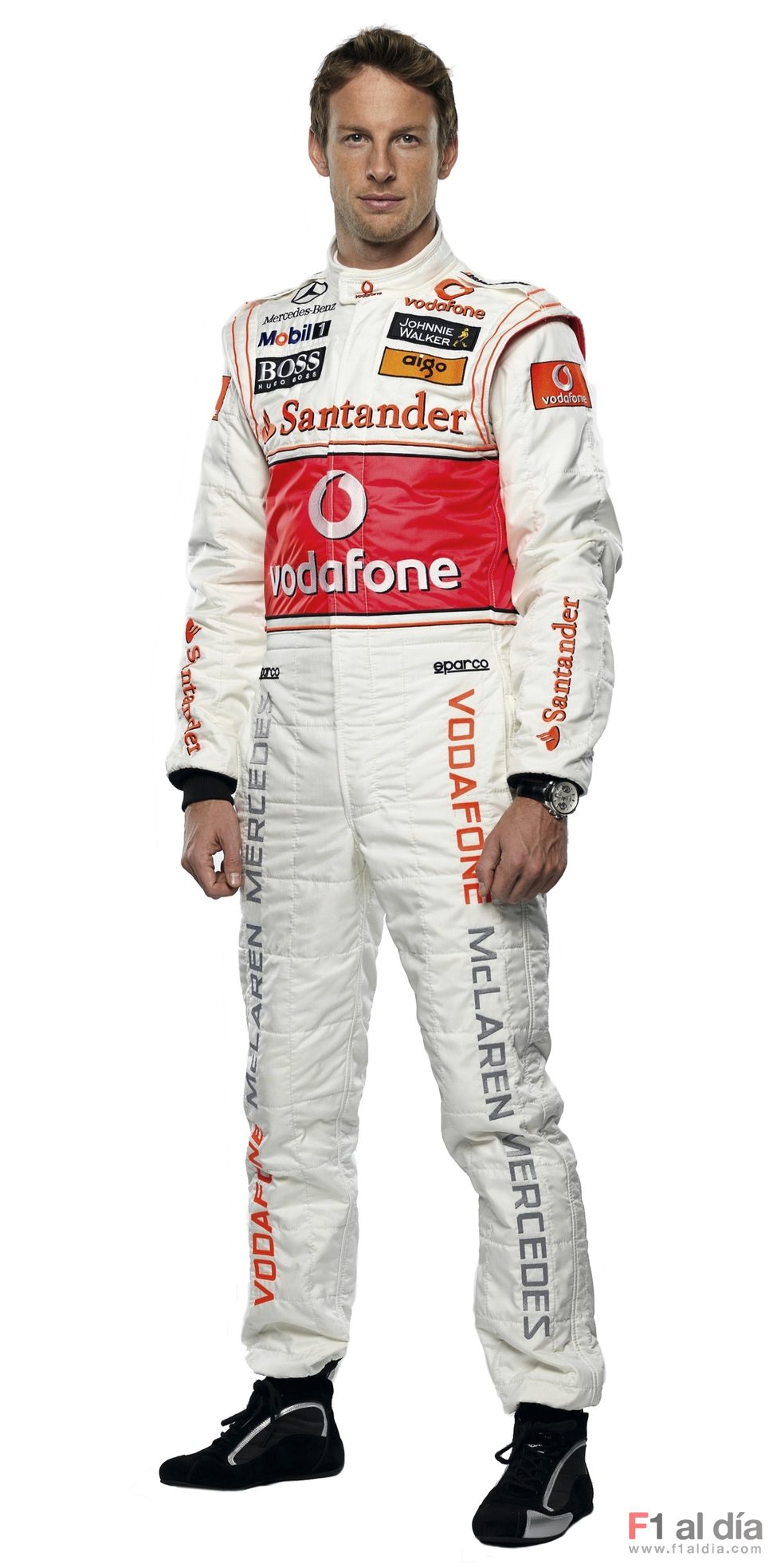 Jenson Button con sus nuevos colores