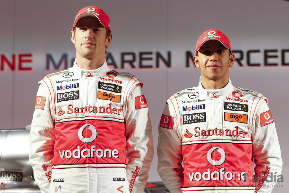 Jenson Button y Lewis Hamilton