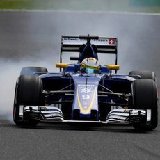 Pasada de frenada de Marcus Ericsson en Suzuka