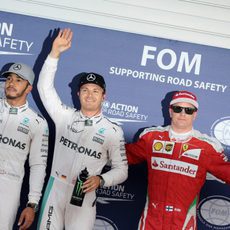 Rosberg, Hamilton y Räikkönen sonríen en Japón