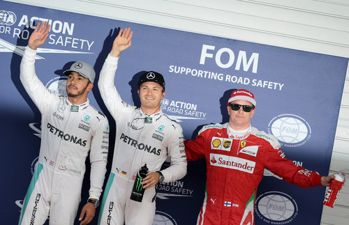 Rosberg, Hamilton y Räikkönen sonríen en Japón