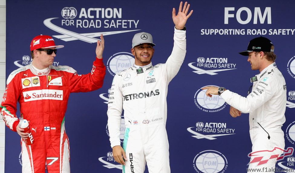 Hamilton, Rosberg y Räikkönen vuelan en Brasil