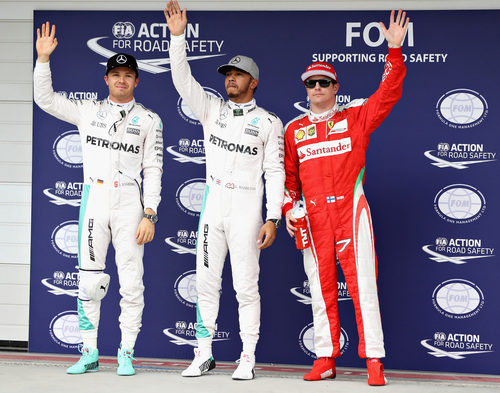 Hamilton se impone a Rosberg y Räikkönen en clasificación
