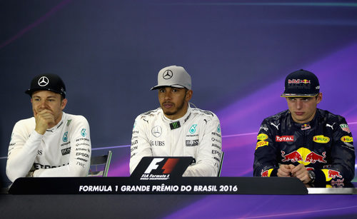 Rueda de prensa con Hamilton, Rosberg y Verstappen