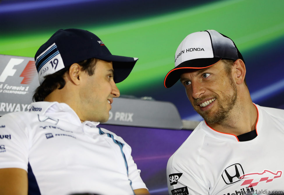 Jenson Button y Felipe Massa se despiden de la F1