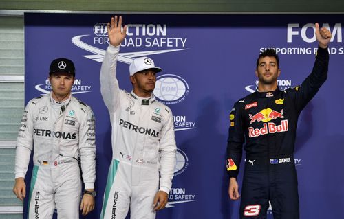 Saludos de Hamilton y Ricciardo tras la clasificación