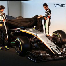 Pérez y Ocon descubriendo el VJM10