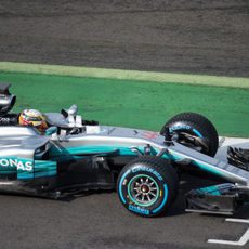 El Mercedes W08 pilotado por Lewis Hamilton