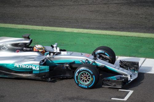 El Mercedes W08 pilotado por Lewis Hamilton