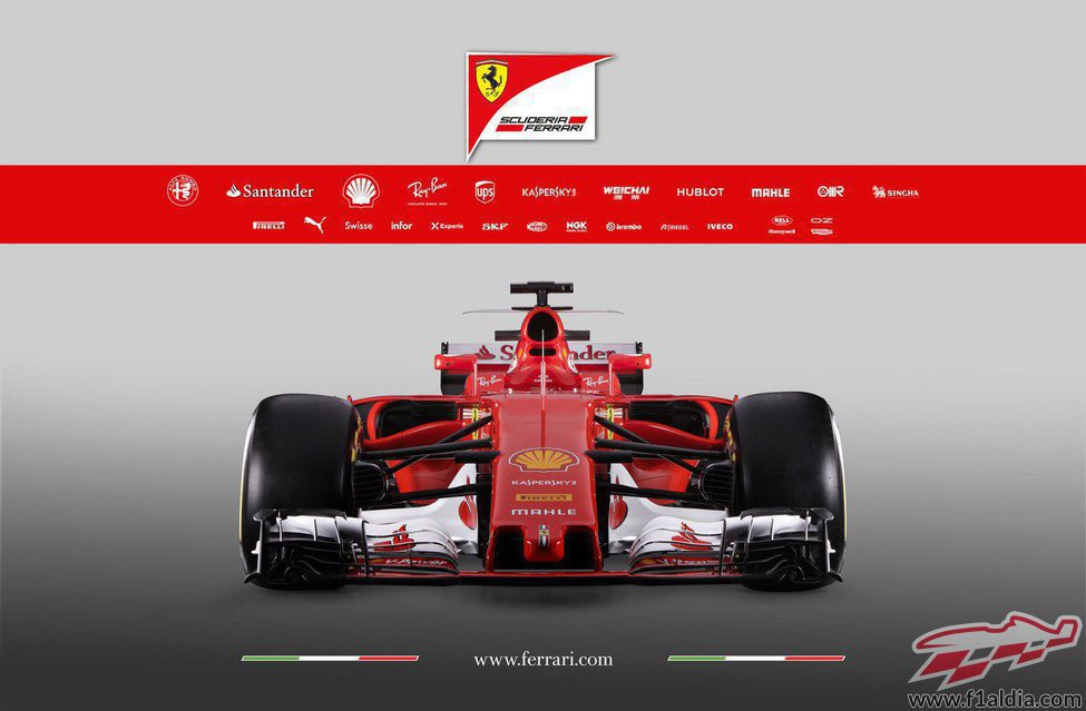 La delantera del Ferrari SF70H