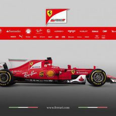 Lateral derecho del Ferrari SF70H