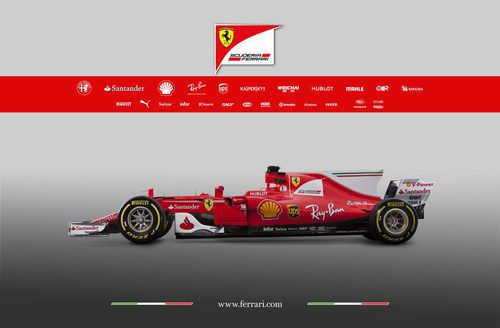 Lateral izquierdo del Ferrari SF70H