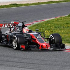 Kevin Magnussen en los test de Barcelona