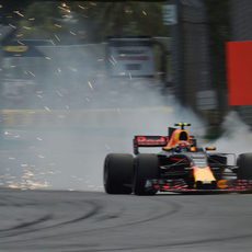 Pasada de frenada de Max Verstappen en los libres