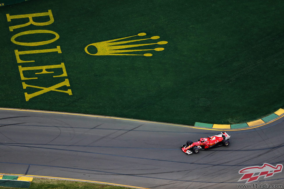 Sebastian Vettel desde arriba