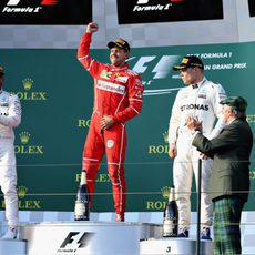 Vettel, Hamilton y Bottas, el podio del GP de Australia 2017