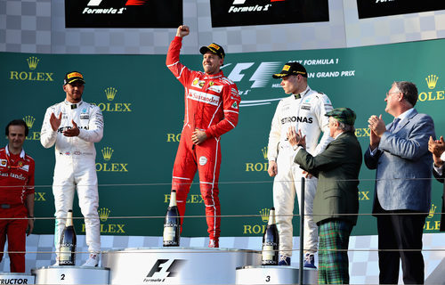 Vettel, Hamilton y Bottas, el podio del GP de Australia 2017