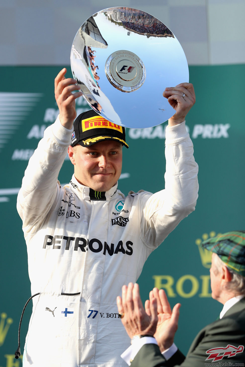 Bottas terminó en el podio en su primera carrera con los de Brackley