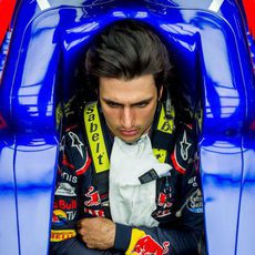 Carlos Sainz vio la sesión por la TV