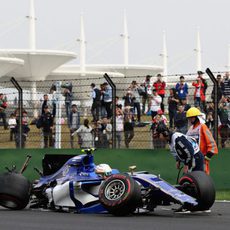 Giovinazzi, accidentado en la Q1