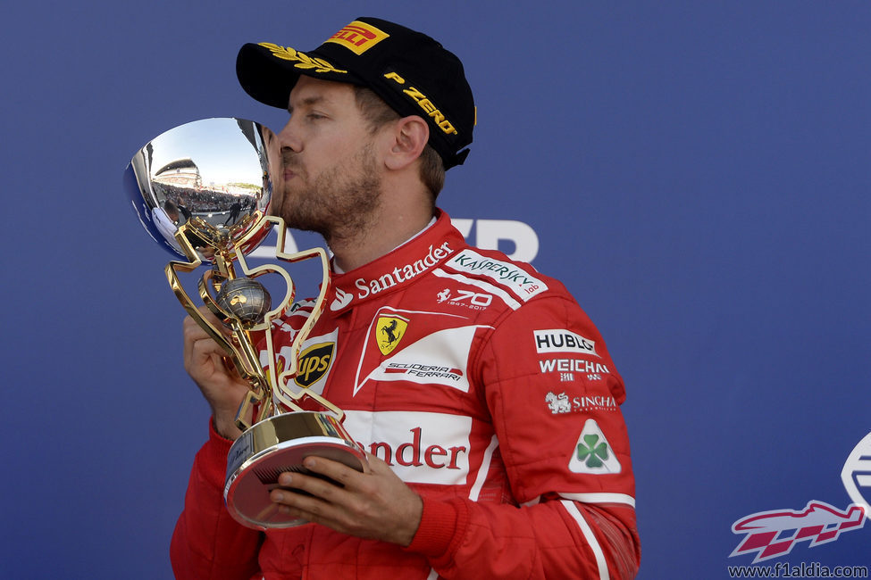 Vettel se vio superado por Bottas