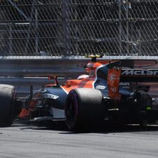 El coche de Stoffel Vandoorne tras su accidente