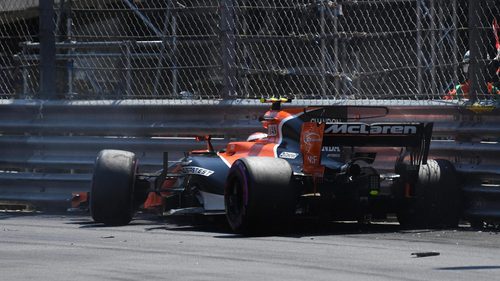 El coche de Stoffel Vandoorne tras su accidente