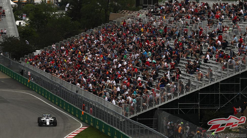 Lance Stroll en su GP de casa