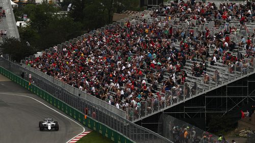 Lance Stroll en su GP de casa