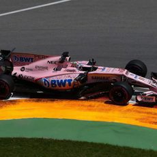 Sergio Pérez, durante la clasificación del GP de Canadá