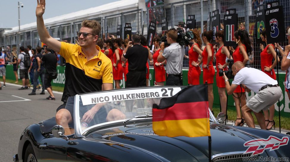 Nico Hülkenberg durante el Driver's Parade de Canadá