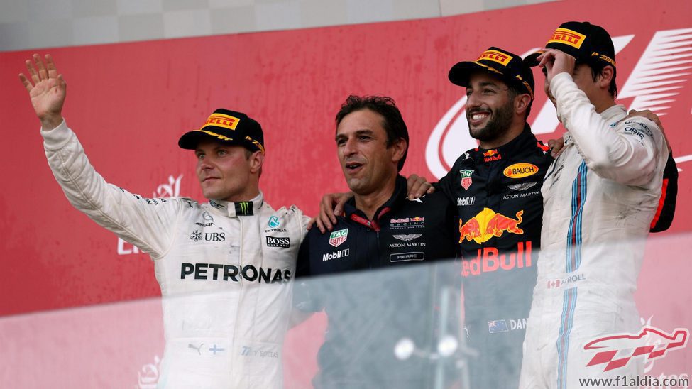 Ricciardo, Bottas y Stroll, los hombres del podio en Bakú