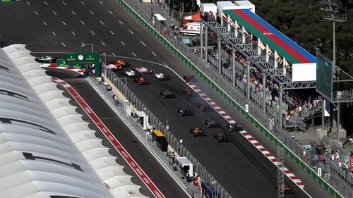 Salida del GP de Azerbaiyán 2017