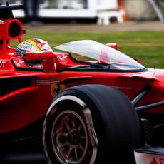 Sebastian Vettel prueba el 'Shield'