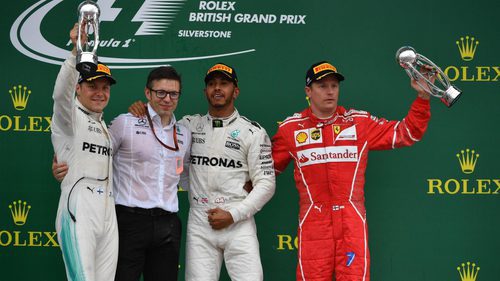 Podio del GP de Gran Bretaña