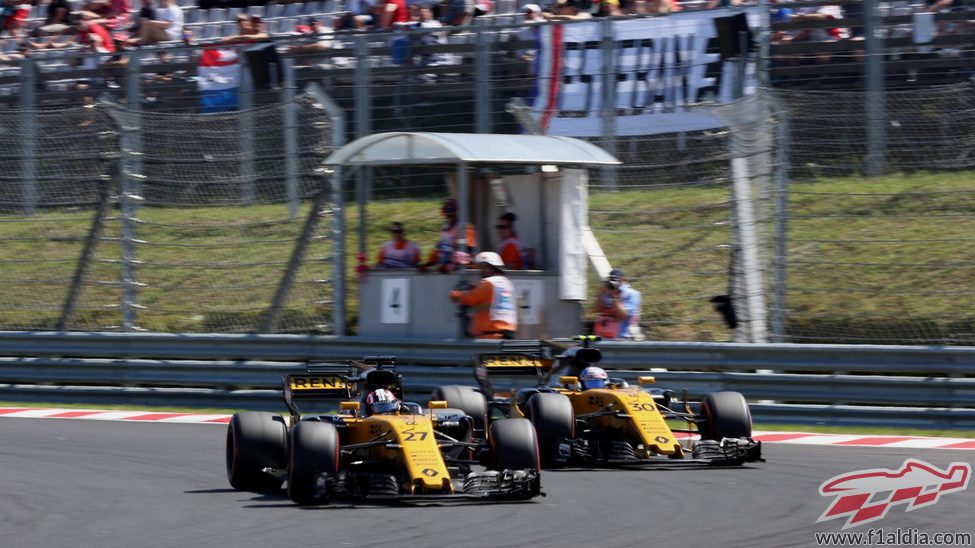 Palmer y Hülkenberg luchan en Hungría